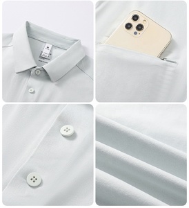Camiseta de Golf de Manga Corta de Secado Rápido 100% Poliéster con Bolsillo con Cremallera en el Pecho, Ropa Deportiva y Casual, Polo de Alto Rendimiento para Hombre - Product Image 6