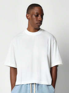 Camisetas de hombre al por mayor, estilo crop oversized, hombros caídos, estampado 3D personalizado, streetwear, alta calidad, modernas, 100% algodón. - Product Image 2