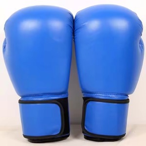BOXING FORGE OEM Blue Boxing <b>Gloves</b> 8oz/10oz/12oz/14oz/16oz PU Leather Hook-and-Loop Closure Unisex Training <b>Gloves</b> for - Product Image 5