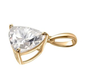 Natural Moissanite Pendant 925 Sterling <b>Silver</b> 14K Gold Plated Minimalist Dainty Necklace Engagement Wedding Anniversary Gift - Product Image 3