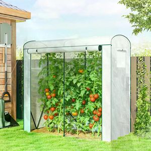 Grande Serra da Giardino Moderna Pop-up in Acciaio Zincato con Telaio in Legno/Acciaio e Materiale in PVC/Vetro per la Crescita delle Piante all'Aperto - Product Image 3