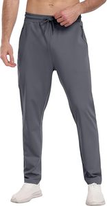Casual Mid Waist Eco-Friendly Waterproof Fleece <b>Jogger</b> Pants with <b>Zip</b> <b>Pocket</b> Casual Sweatpants - Product Image 4