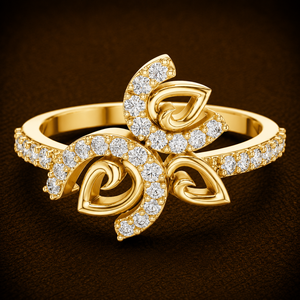 Bagues de fiançailles personnalisées en diamant de laboratoire taille ronde pavé, or massif 14K, CVD/HPHT DEF VVS, bijoux fins pour femmes, vente en gros - Product Image 1
