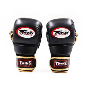 Guantes de Boxeo Twins Negros y Dorados Personalizados Más Vendidos, 100% Cuero Genuino de Primera Calidad, Guantes de Boxeo para Entrenamiento y Sparring - Product Image 4