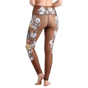 Leggings de Yoga con Estampado Floral de Cintura Alta para Mujer, Pantalones Deportivos Elásticos para Gimnasio, Ropa Deportiva Suave y Transpirable - Product Image 3