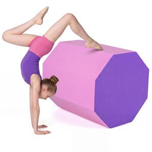 Tappetino Ottagonale Rosa Viola in Pelle Sintetica per Ginnastica, Tappeto per Acrobazie e Piegamenti, Accessorio per Attrezzatura Ginnica - Product Image 1