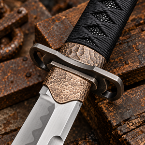 Hand Forged Wakizashi <b>Sword</b> Model Decorative Katana Style Knife with Scabbard Metal Collectible Gift - Product Image 5