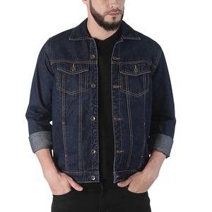 <b>Custom</b> Men's Stylish <b>Denim</b> <b>Jacket</b> with Back Printing New Design Windbreaker Coat for Winter Running Fashionable Stylish Coats - Product Image 2
