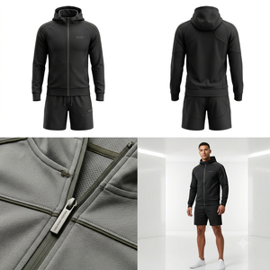 Conjunto Deportivo de Verano de 2 Piezas, Marca Personalizada OEM, Unisex, Transpirable, Ecológico, Tallas Grandes, Secado Rápido, Camiseta y Pantalones Cortos, Ropa Casual Urbana - Product Image 5