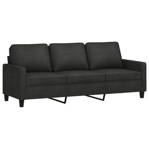 Sofá de 3 Plazas de Poliéster Negro con Textilene para Sala de Estar - Product Image 2