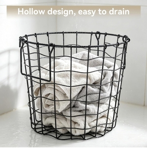 Cesto de Ropa de Alambre de Hierro con Recubrimiento en Polvo Duradero para Almacenamiento en el Hogar, Dormitorio y Baño, Cesto Metálico al por Mayor, Proveedor de Exportación - Product Image 4