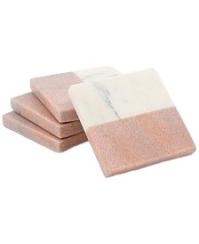 Natural Calacatta Viola Marble <b>Drink</b> <b>Coaster</b> With Cork Modern Home Decor For Kitchen Living Room By Handmade Collection - Product Image 3