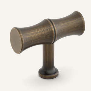 มือจับตู้รูปตัว T ทำจากทองเหลืองยี่ห้อ Grove Bamboo - Product Image 1