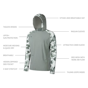 Sweat à capuche camouflage pour homme en mélange coton-polyester, style vintage urbain, avec cordon de serrage et poche kangourou, haut décontracté - Product Image 5