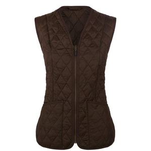 Chaleco acolchado azul marino sin mangas para mujer con bolsillos con cremallera, ropa ecuestre de poliéster - Product Image 2