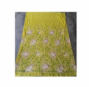 Tissu de dentelle de mariage élégant pour robe de mariée, tissu brodé en soie de qualité supérieure pour robe de luxe, prix promotionnel par l'exportateur - Product Image 1