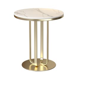 Indoor Round Metal Coffee <b>Side</b> <b>Table</b> With Magazine Holder for Home - Product Image 3