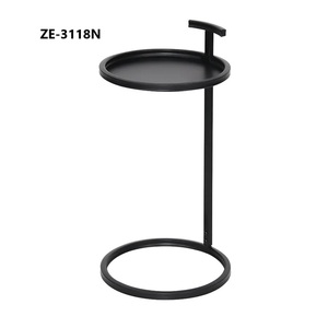 Modern Brass Side Table Round Gold Metal Living Room Furniture Decor Durable Indoor Use - Product Image 2