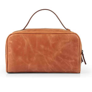 Genuine <b>Leather</b> Luxury Casual Duffle <b>Bag</b> with Polyester Lining Zipper Closure <b>Soft</b> Handle Unisex 30-40L Capacity Water Resistant - Product Image 1