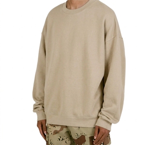 เสื้อสเวตเชิ้ตคอกลมผ้าฝ้าย 100% สำหรับผู้ชาย แขนยาว ทรงหลวม ใส่สบาย ทนทาน เหมาะสำหรับฤดูหนาว ปักลายลำลอง สีพื้น - Product Image 3