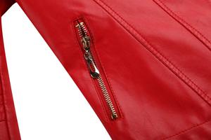 New Stylish Solid Color <b>Women</b> Leather <b>Jackets</b> Fully Fashionable Best Style Breathable <b>Zipper</b> Genuine Leather <b>Jackets</b> For Adults - Product Image 3
