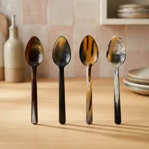 Cuillère de service en corne, faite à la main, polie miroir, ustensile de service en corne naturelle, cuillère décorative pour la cuisine, la table à manger, la maison, le restaurant - Product Image 6