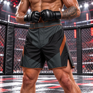 Pantalones Cortos de Grappling al por Mayor con Paneles Elásticos Flexibles de Tela de Poliéster para Programas de Entrenamiento y Competición No-Gi - Product Image 6