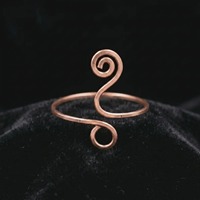 Cincin Tembaga Buatan Tangan untuk Dekorasi Pernikahan, Hadiah Cincin Wanita, Cincin Tembaga, Cincin Pernyataan, Janji, Pernikahan, Pertunangan, Pesta, Hadiah Wanita