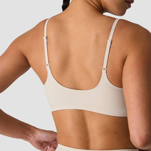 Sujetador Deportivo de Color Sólido de Secado Rápido para Mujer, para Fitness, Entrenamiento, Running, Yoga, con Tirantes, Cuello en U, Sin Costuras - Product Image 2