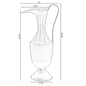 Vase de table traditionnel avec poignée, finition dorée, design pichet décoratif - L'ancien est l'or - Product Image 3