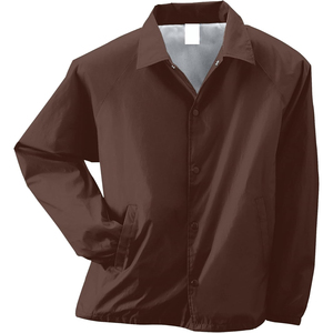 Men's Black Windproof <b>Coach</b> Jacket Regular Fit Turn-down Collar Button Front Casual Spring Wear Polyester Shell - Product Image 2