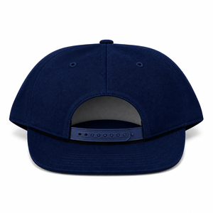 Casquette Snapback Zephyr Navy à 6 panneaux avec logo brodé sur le panneau avant, unisexe, ajustable, style streetwear - Product Image 5