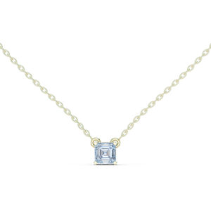 Colgante de Oro Rosa de 14K con Esmeralda y Diamante Cuadrado Cultivado en Laboratorio para Mujer |   Ropa de Boda |   Diamante Cultivado Nuevo - Product Image 3