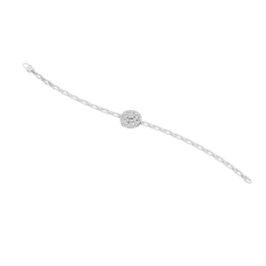 สร้อยข้อมือทองคำแท้ 14K ประดับเพชรเพาะเลี้ยงในห้องปฏิบัติการ รับรองโดย IGI สำหรับผู้หญิง ชุบโรเดียม สไตล์โรแมนติก ของขวัญวันครบรอบ - Product Image 4