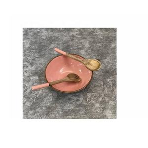 Cuenco de madera para servir ensaladas, cuenco decorativo de madera de mango, Frutero de madera para mostrador de cocina, novedad - Product Image 4