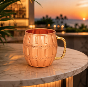 Taza de Cobre Martillado Artesanal, Perfecta para Café de la Mañana y Bebidas Calientes, con Asa Curva Resistente para Moscow Mules - Product Image 5