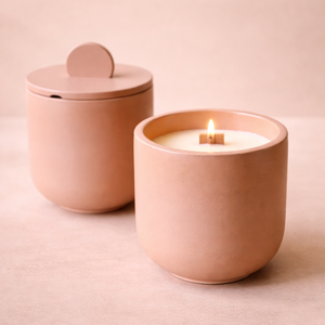 Vase à bougie en céramique minimaliste, design large, multi-mèches, longue durée de combustion, finition mate lisse, accent de décoration d'intérieur de luxe - Product Image 2