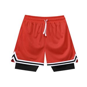 Pantalones Cortos Deportivos 2 en 1 para Hombre, para Gimnasio, Correr, Baloncesto, de Malla, Doble Capa, Personalizados, 100% Algodón, Secado Rápido, Transpirables, con Cordón Ajustable - Product Image 4