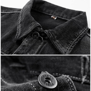 ชุดสูทเดนิมดิบคุณภาพสูงสำหรับผู้ชาย สไตล์ลำลองฤดูหนาว พร้อมแจ็คเก็ตยีนส์แบบซักล้างขอบดิบ และกางเกงยีนส์ทรงหลวม - Product Image 3