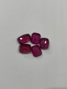พลอยทับทิมทรงคุชชั่นเจียระไนแบบเติมแก้วธรรมชาติ สำหรับทำเครื่องประดับ พลอยทับทิมเติมแก้วจากเหมืองซูดาน ขนาดมิลลิเมตร - Product Image 5
