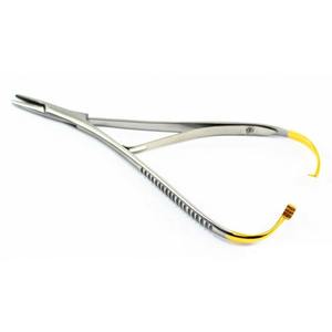 Portaagujas Mathieu de Acero Quirúrgico, Manual, T.C. Dorado, 200 mm, 20-422-200, Herramienta de Sutura de Precisión, Certificado CE, Hermann - Product Image 2