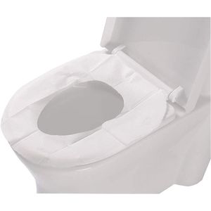 Confezionare 200 coprisedili bianchi monouso monouso 1/4 piegare teli di tessuto biodegradabili a dissolvenza rapida per i bagni pubblici - Product Image 3