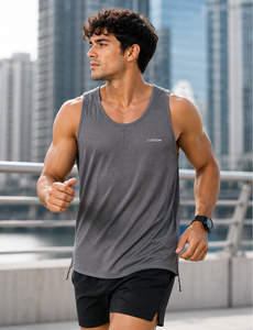Chaleco de Verano 2026 para Hombre, Camiseta sin Mangas de Algodón Puro, Deportiva, Juvenil, para Fitness, Tejida - Product Image 3
