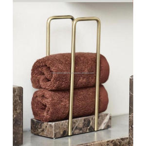 Porte-serviettes décoratif Porte-serviettes multifonctionnel Design en métal Porte-serviettes mural pour salle de bain Salon de spa Accessoire de salon - Product Image 4