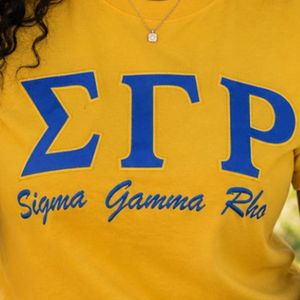 Camiseta Personalizada de Manga Corta Sigma Gamma Rho para Mujer, Camiseta Gráfica de la Hermandad Griega SGRho, Cuello Redondo de Algodón Suave, Informal - Product Image 2