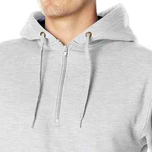 Customized Quarter Zip <b>Pullover</b> Zipper <b>Men's</b> Plain Soft Comfy Fluffy Fleece Oversized Sleeves Hoodie - Product Image 5