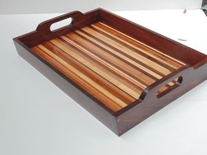 Handmade Wooden Rectangle Serving Tray Natural Mango Wood Breakfast Tray for Home Hotel Restaurant - Product Image 4