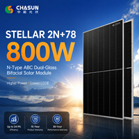 Panneau solaire AIKO STELLAR 2N+78 800W de type N, efficacité de 24,9 %, double vitrage bifacial, panneaux solaires de niveau 1, module solaire haute puissance