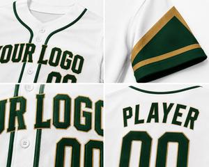 Maillot de baseball personnalisé pour homme, blanc, manches courtes, impression sublimée, polyester anti-humidité, uniforme d'équipe, logo personnalisé sur le devant - Product Image 6
