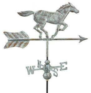 Horse Weather <b>Vane</b> With Compass Directions Outdoor Garden Ornament Traditional Style Metal Finish - Product Image 1